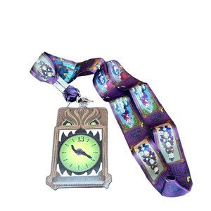 Loungefly Haunted Mansion Clock Lanyard ID Holder Disney Stretching Portraits